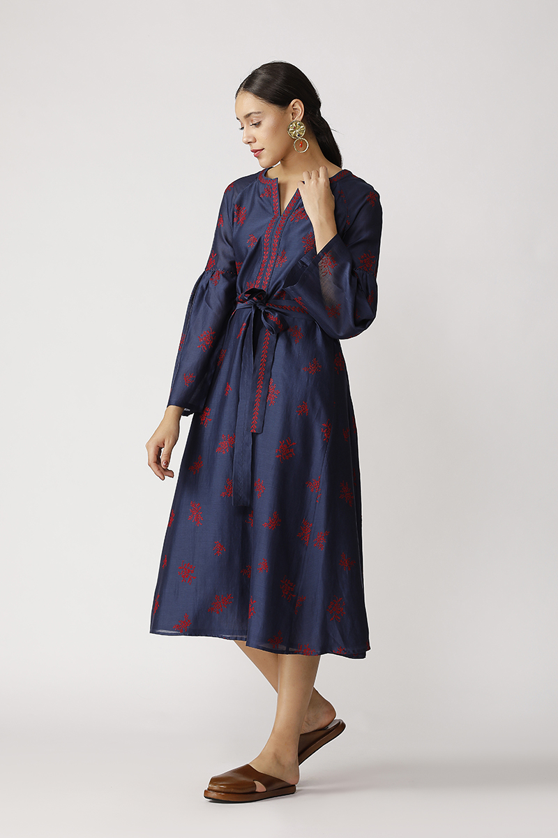 Jonah Belted Embroidered Dress